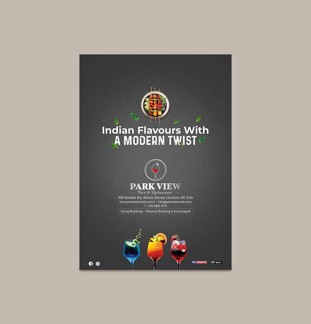 Indian flavours with a modern twist